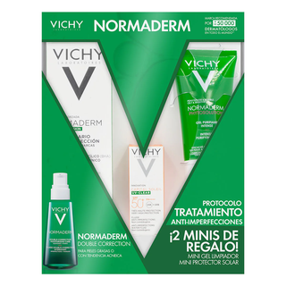 VICHY KIT NORMADERM DOUBLE CORRECTION+ MINI GEL + MINI CAPITAL SOLEIL