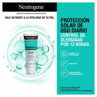 BLOQUEADOR NEUTROGENA SUN-FRESH TONO MEDIO FPS 50 40 G