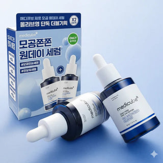 MEDICUBE - Zero Pore One Day Serum X2 30 ml + 30 ml | Suero Hidratante y Minimiza Poros