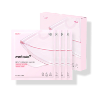 MEDICUBE - PDRN Pink Collagen Gel Mask 4 pzs | Mascarilla Hidratante y Reafirmante