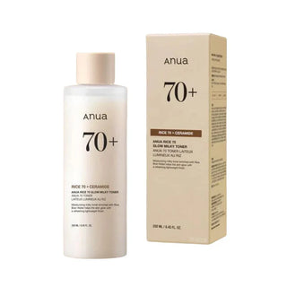 ANUA - RICE 70 GLOW MILKY TONER 250 ML | TONER ILUMINADOR Y SEBORREGULADOR