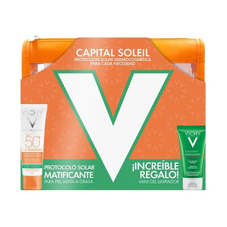 VICHY KIT CAPITAL SOLEIL MATIFICANTE 3 EN 1 50ML + MINI PHYTOSOLUTION GEL
